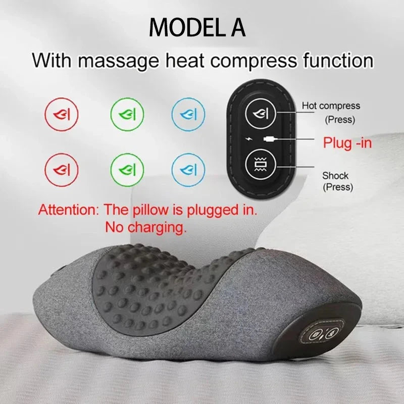 MyCareBuddy 3-in-1 Neck Relief Pillow — Heat, Massage & Gentle Stretch