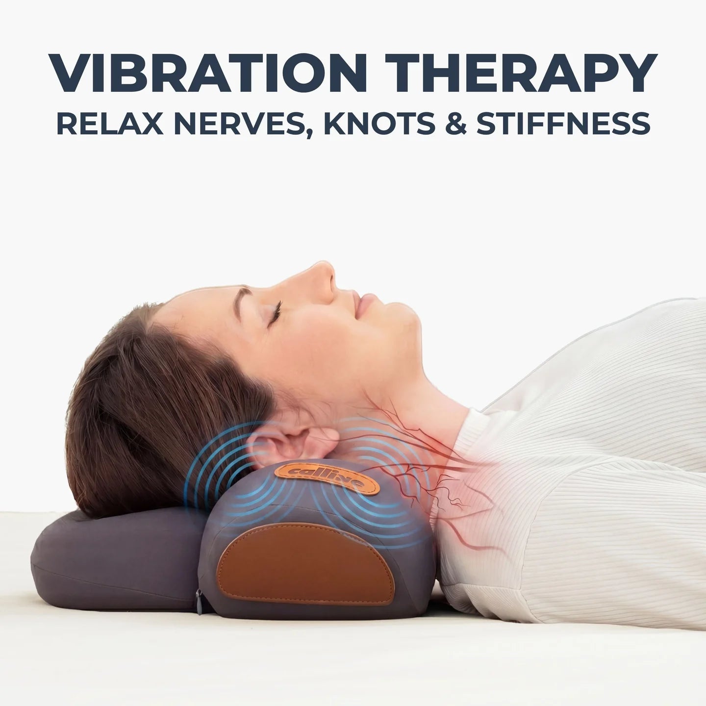 MyCareBuddy 3-in-1 Neck Relief Pillow — Heat, Massage & Gentle Stretch
