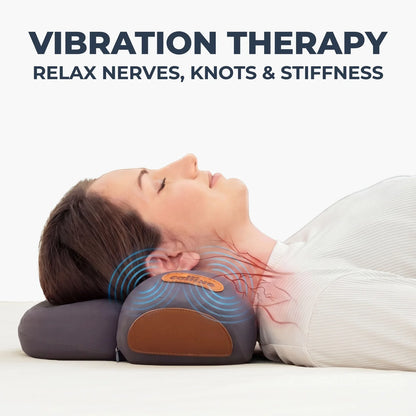 MyCareBuddy 3-in-1 Neck Relief Pillow — Heat, Massage & Gentle Stretch