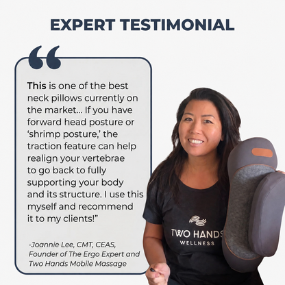 MyCareBuddy 3-in-1 Neck Relief Pillow — Heat, Massage & Gentle Stretch